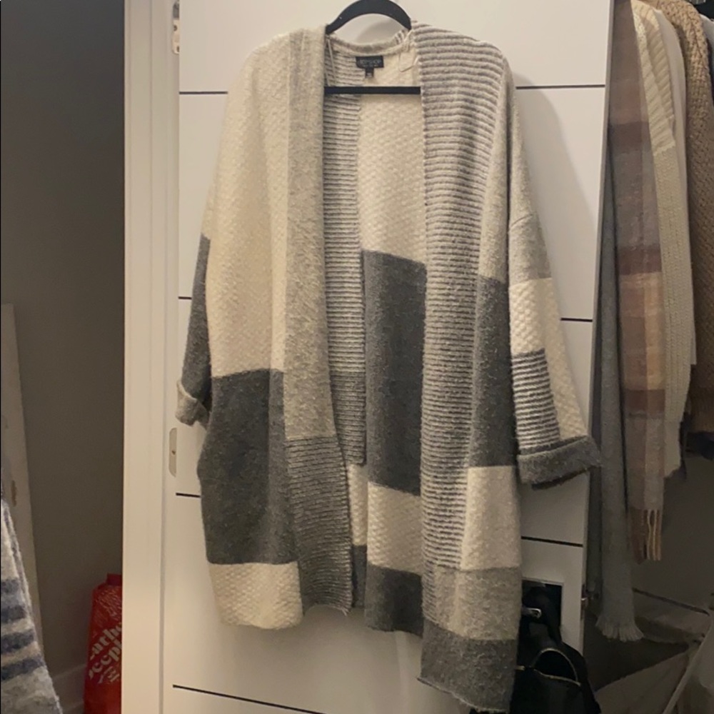 Grey and White Cardigan